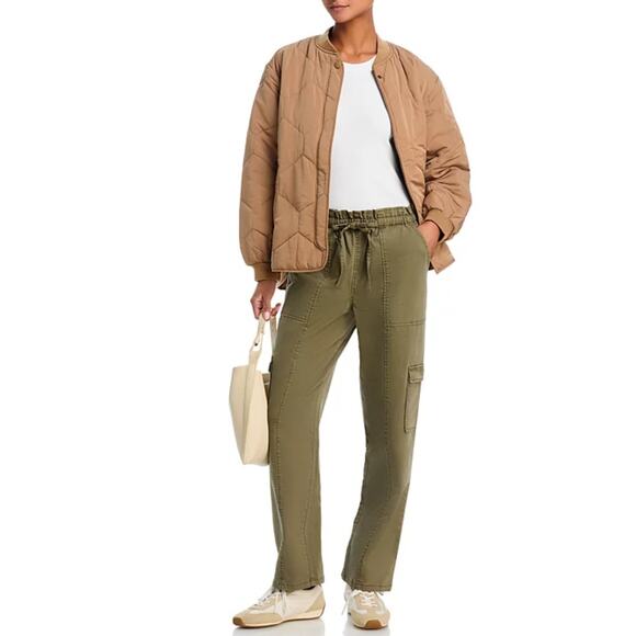 RAILS WOMENS SIZE LARGE BODIE CARGO TWILL WIDE LEG PANTS DARK OLIVE GREEN NEW - Picture 3 of 14